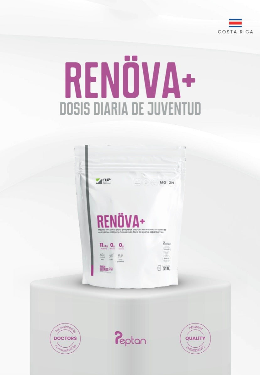 RENÖVA+ dosis diaria de juventud, hecho en Costa Rica